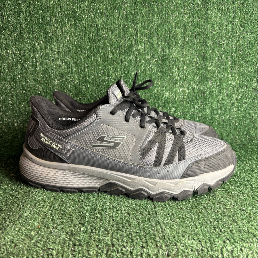 Skechers Slip-ins Dynamite AT - Escapar Hands Free Athletic Sneaker Grey Mens 13